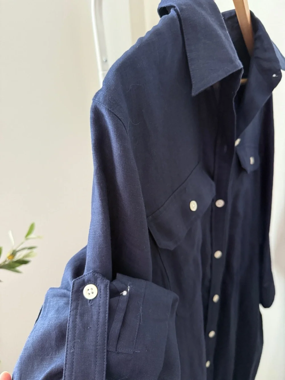 Lauren Ralph Lauren Belted Linen Midi Shirt  dress Size XL - Picture 11 of 15